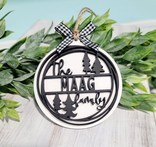 Personalized Family Name Ornament