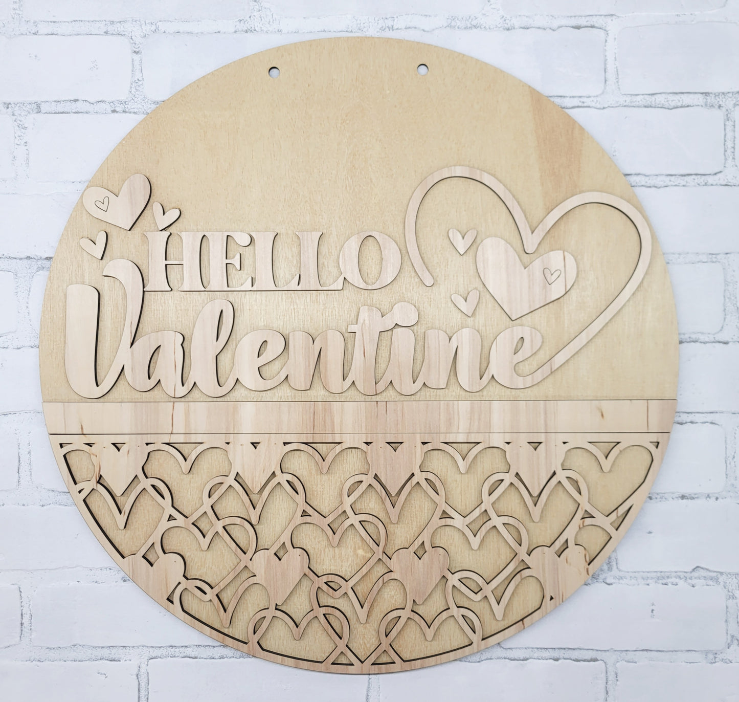 Hello Valentine Lilac Glitter Door Hanger