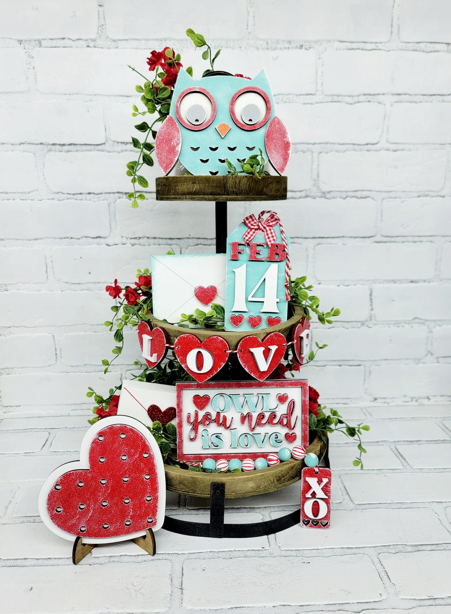 Owl You Need Is Love Tiered Tray Set