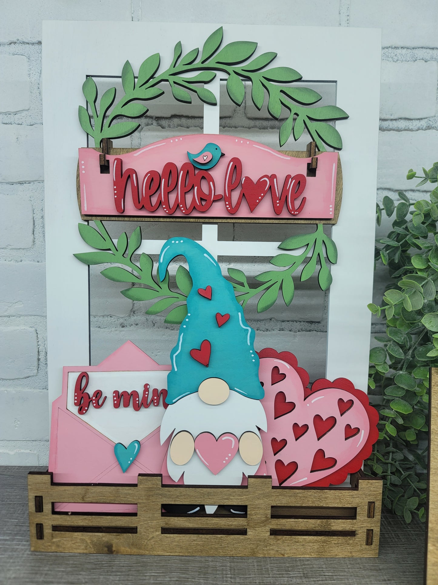 Valentine's Gnome- Interchangeable Window Inserts