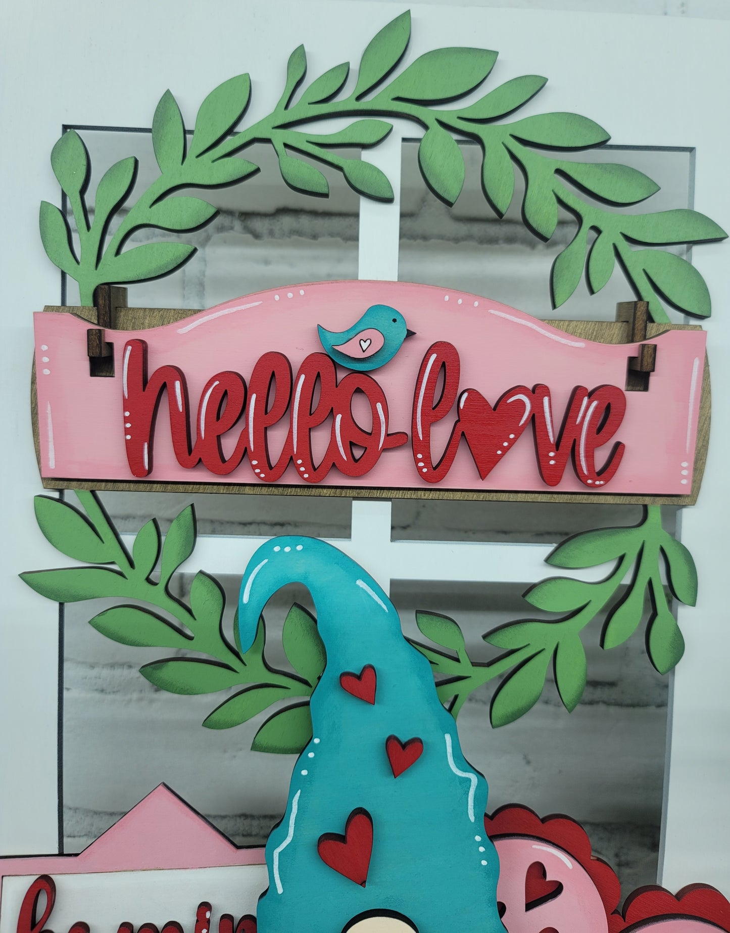 Valentine's Gnome- Interchangeable Window Inserts