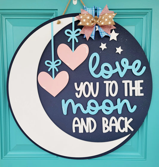 Love you to the Moon & Back Door Hanger- wholesale