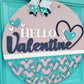 Hello Valentine Lilac Glitter Door Hanger