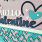 Hello Valentine Lilac Glitter Door Hanger