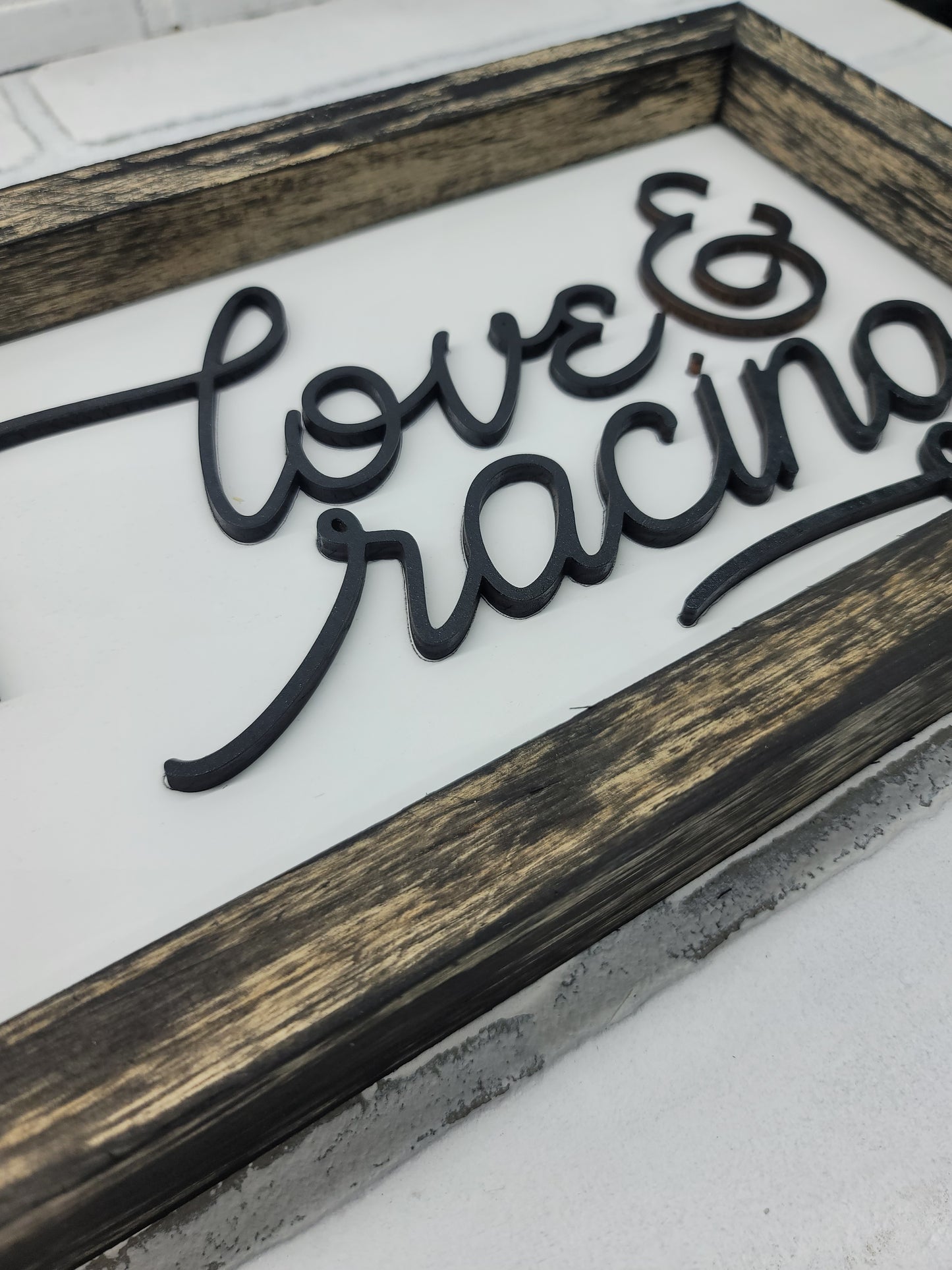 This house runs on Love & Racing Sign