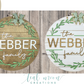 Last Name Floral Family Door Hanger
