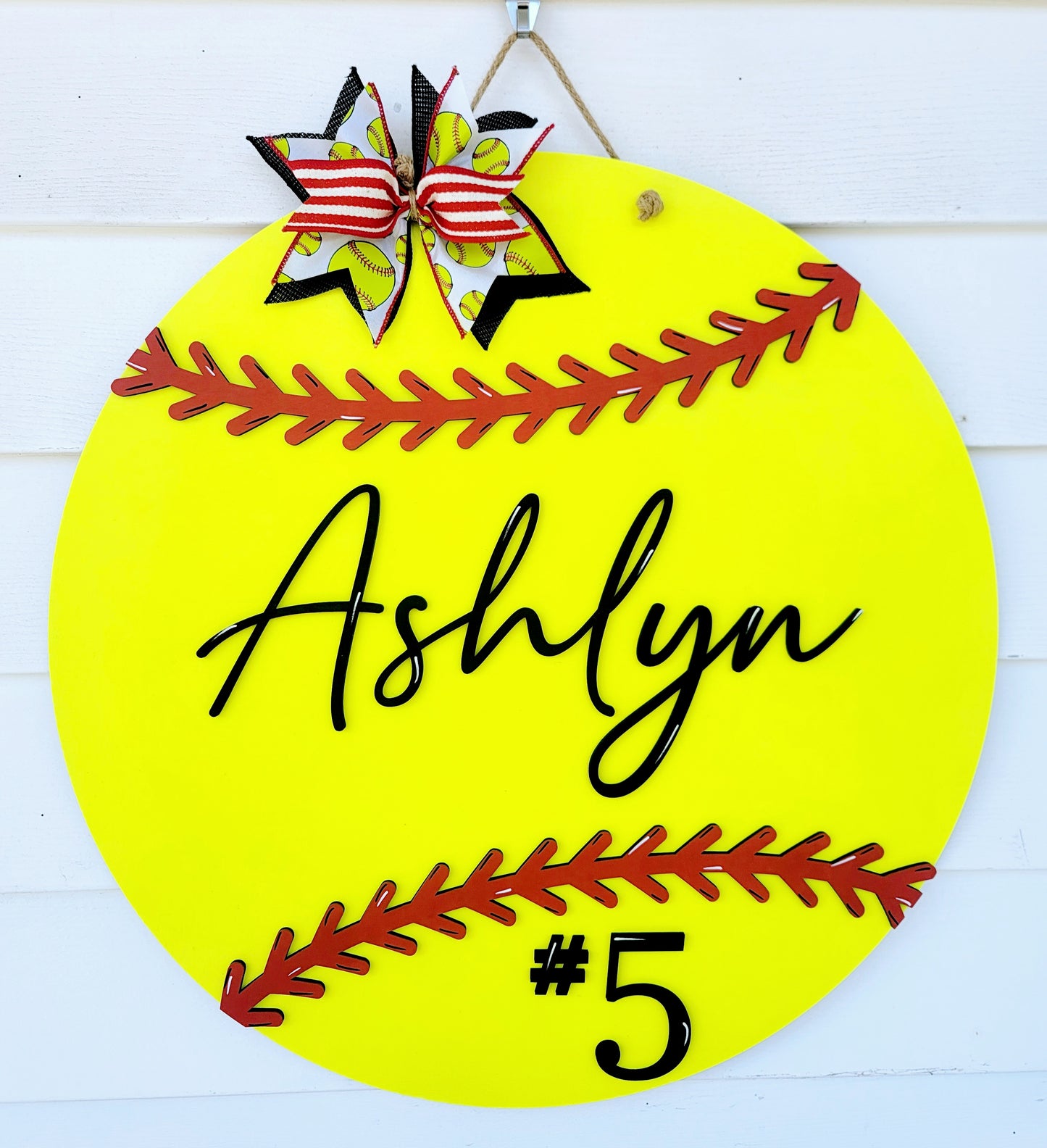 Softball Door Hanger