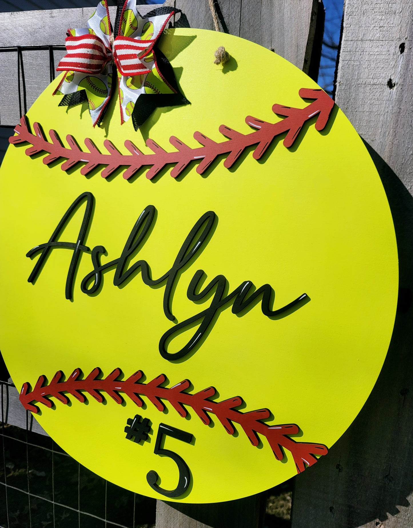 Softball Door Hanger