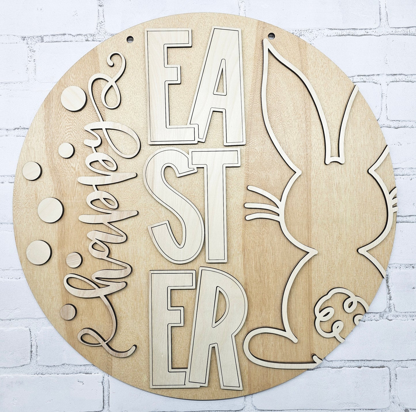 Happy Easter Bunny Tail Door Hanger