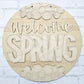 Welcome Spring Flowers Door Hanger