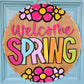 Welcome Spring Flowers Door Hanger