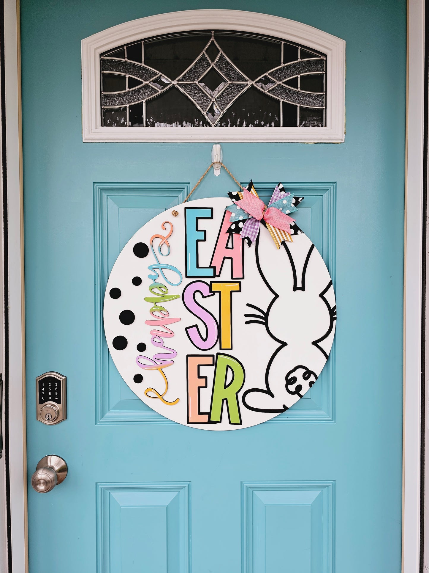 Happy Easter Bunny Tail Door Hanger