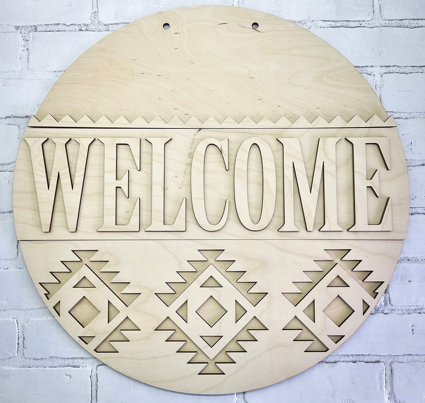 Welcome Aztec Door Hanger