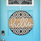Hello Geometric Door Hanger