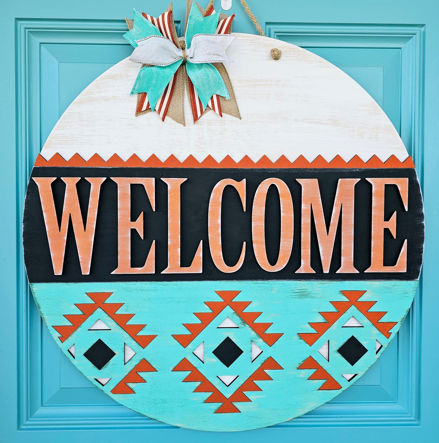 Welcome Aztec Door Hanger