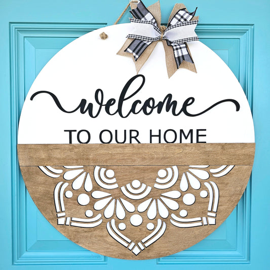 Welcome to our home Mandala Door Hanger-wholesale