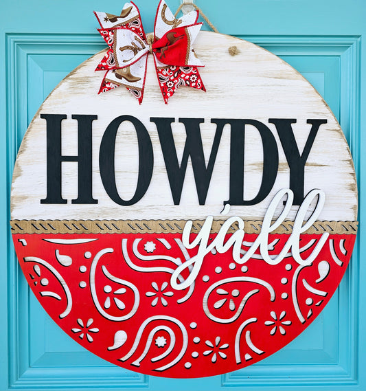 Howdy Bandana Door Hanger-wholesale
