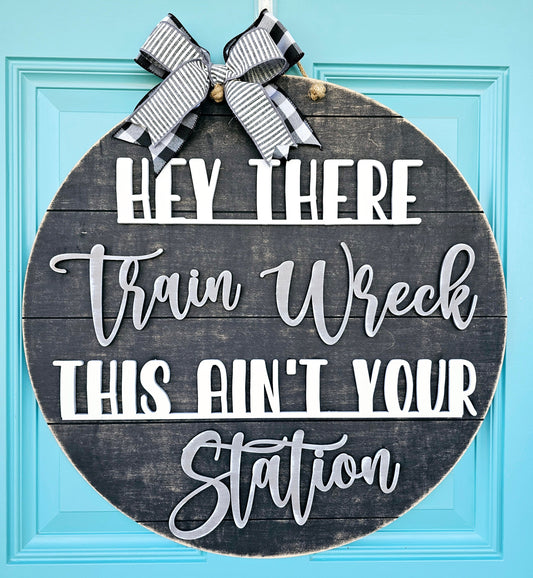 Train Wreck Door Hanger- wholesale