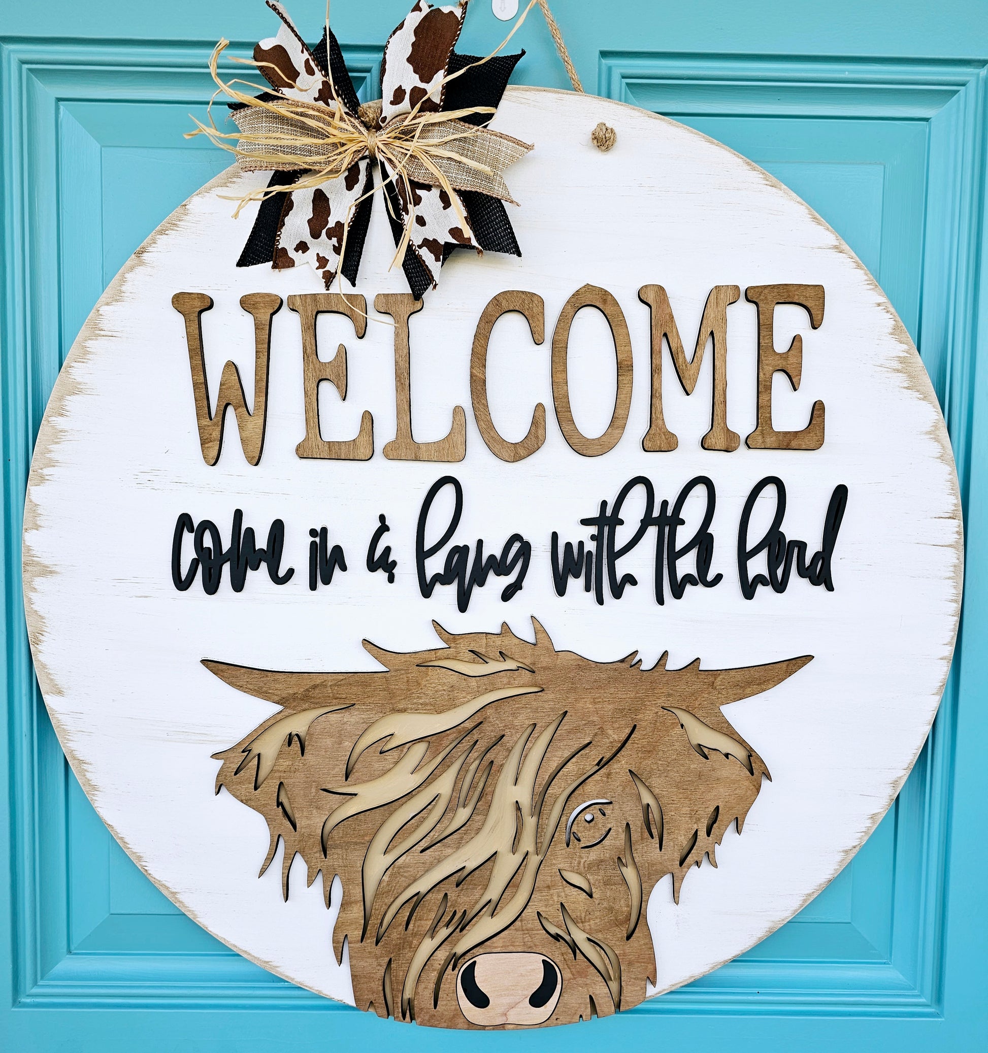 Come in & Hang with the herd Door Hanger