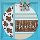 Howdy Cow Print Door Hanger