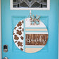 Howdy Cow Print Door Hanger