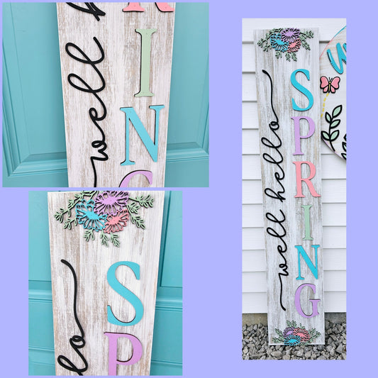 Well Hello Spring Porch Leaner- wholesale