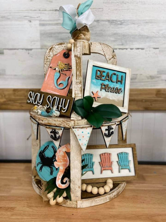 Beach Tiered Tray Set