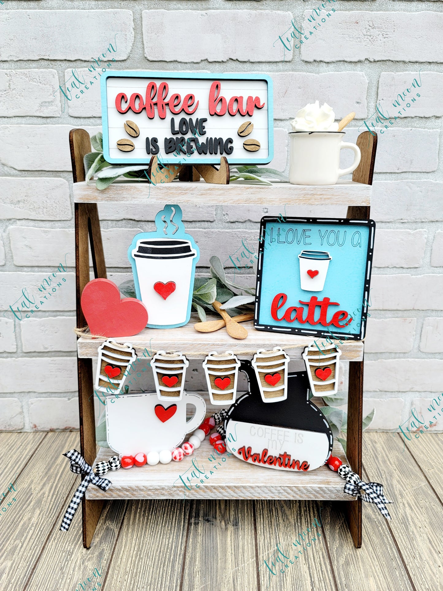 I Love You a Latte Tiered Tray Set