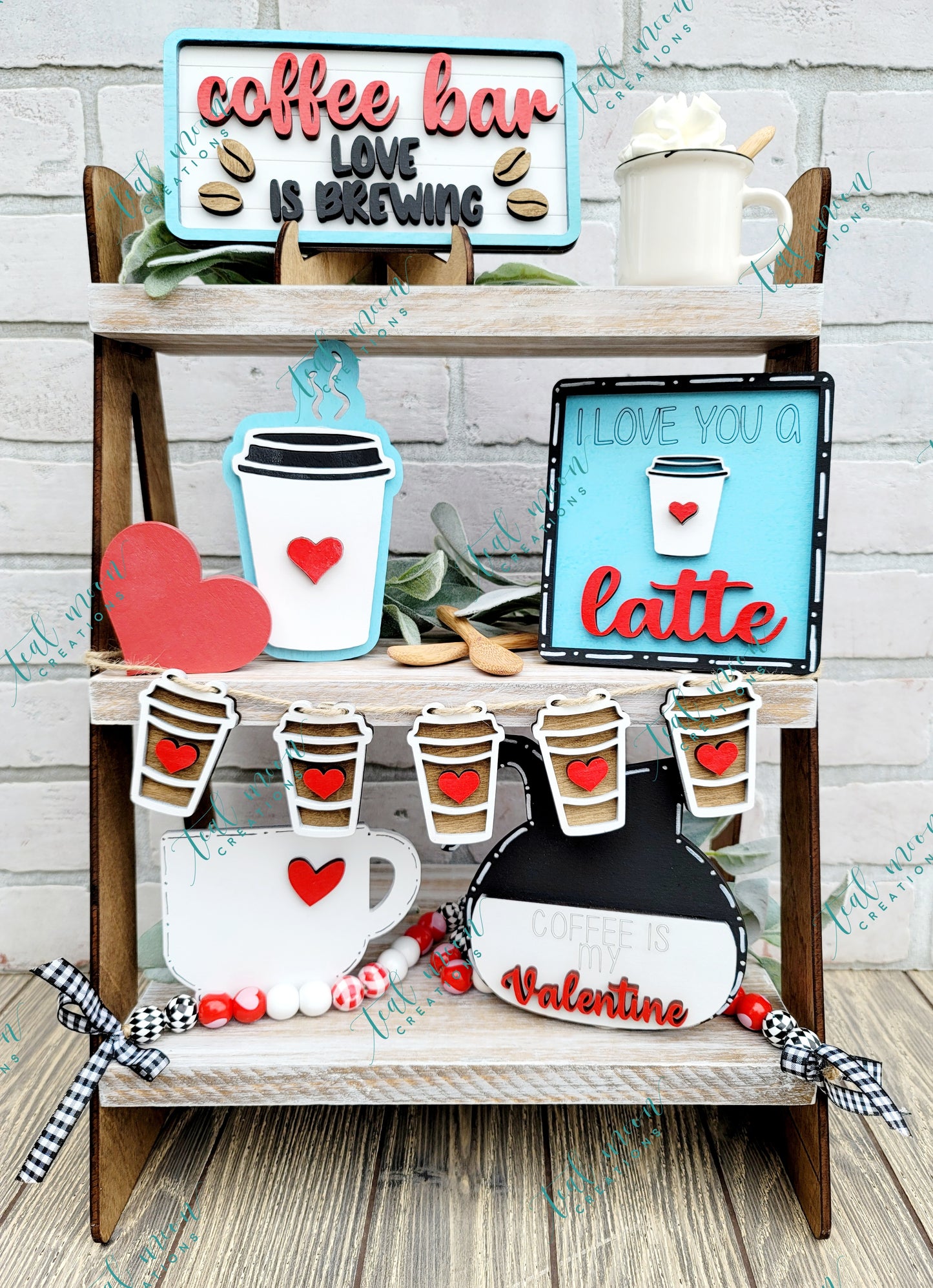 I Love You a Latte Tiered Tray Set