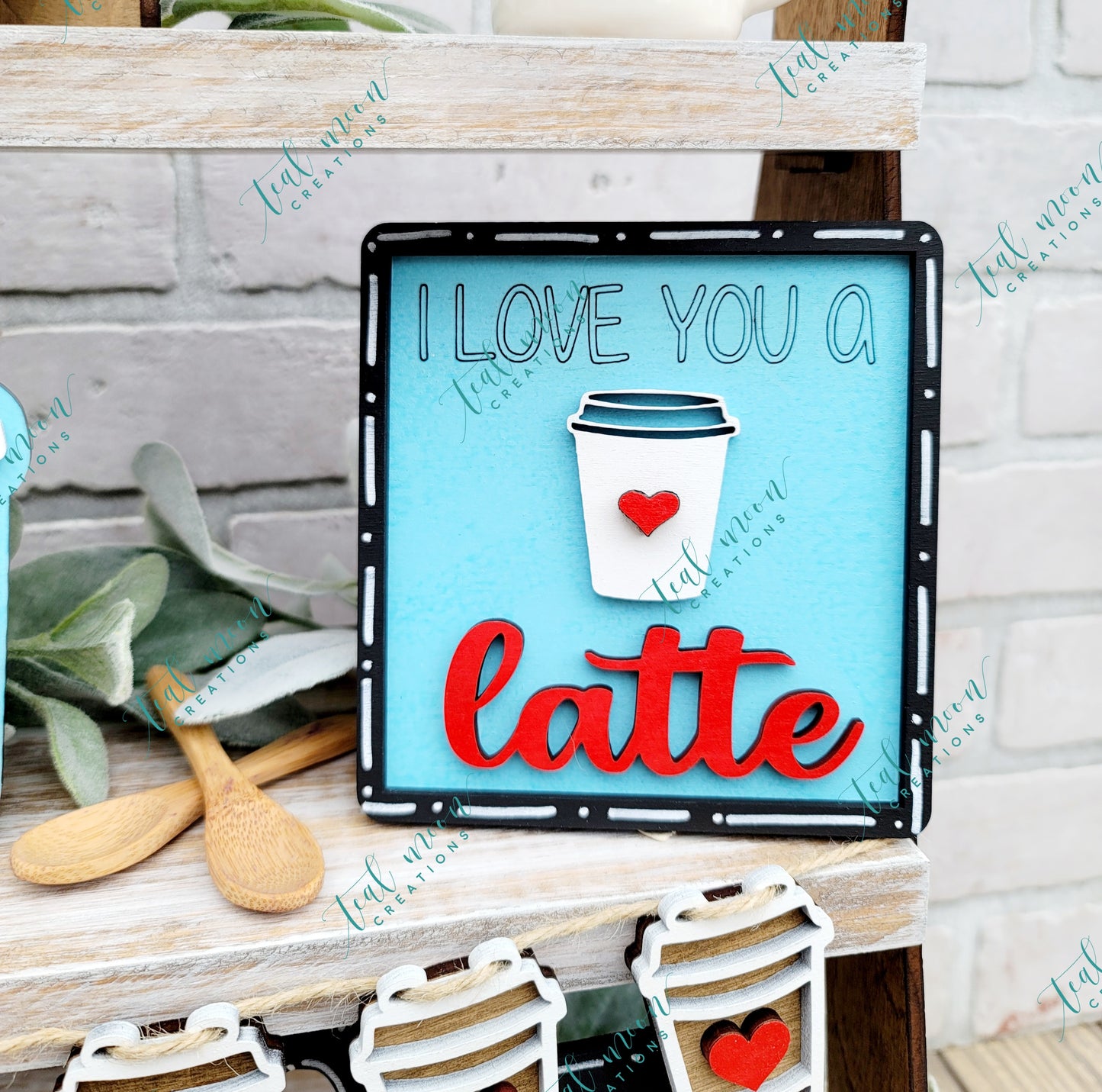 I Love You a Latte Tiered Tray Set