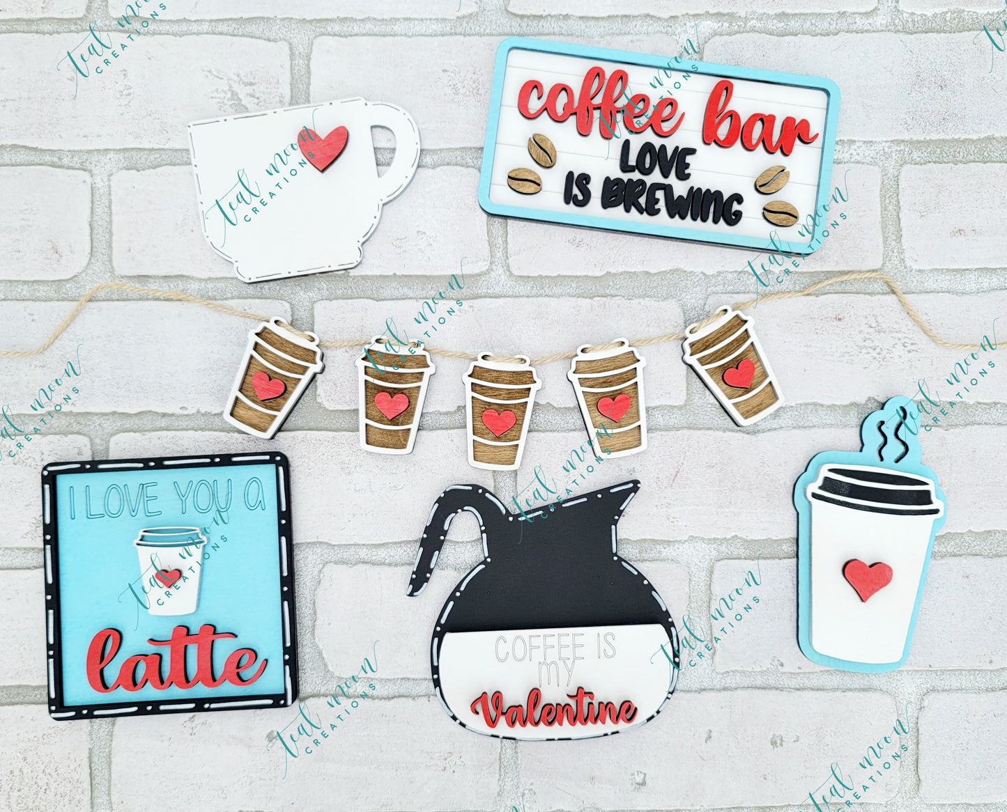 I Love You a Latte Tiered Tray Set