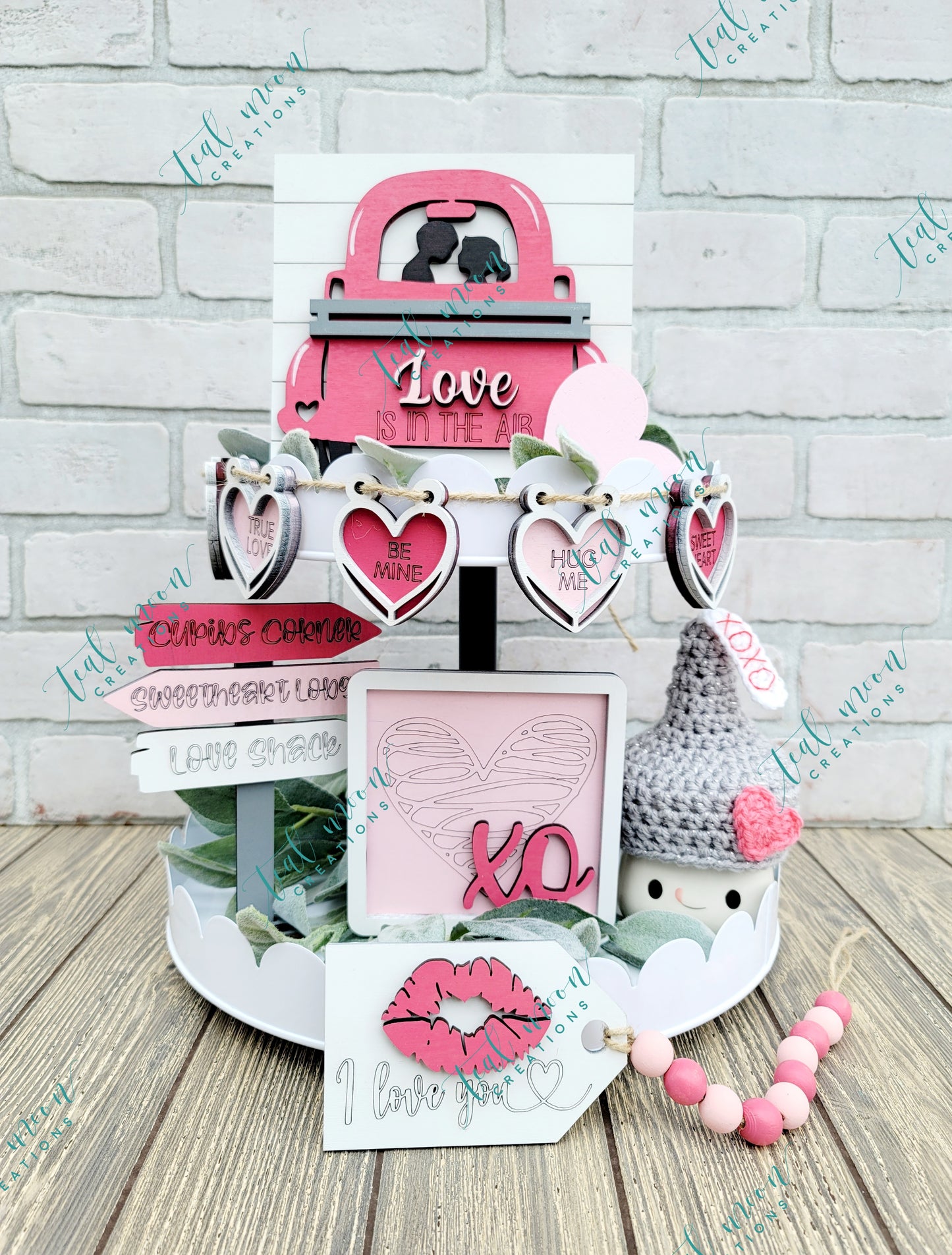 Cupid Valentine's Day Tiered Tray Set