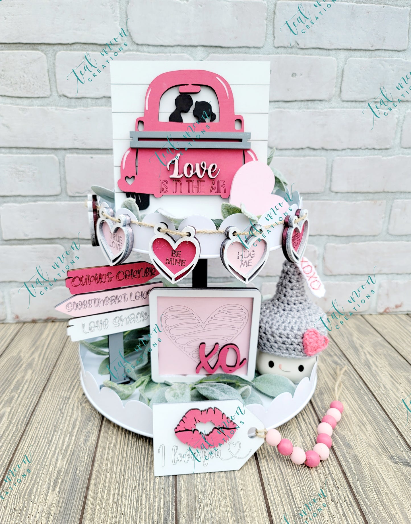 Cupid Valentine's Day Tiered Tray Set