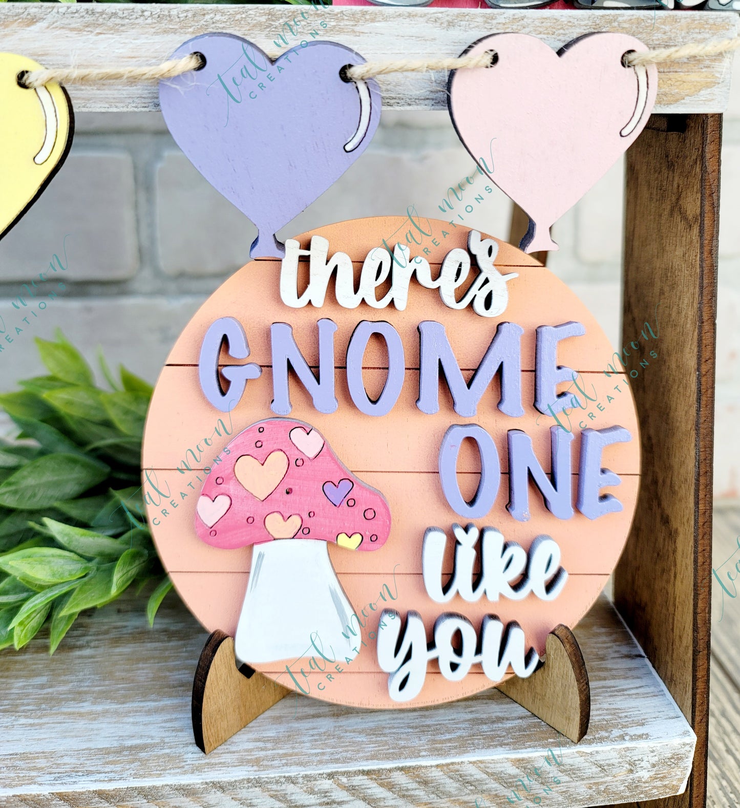 Valentine's Day Gnome Tiered Tray Set