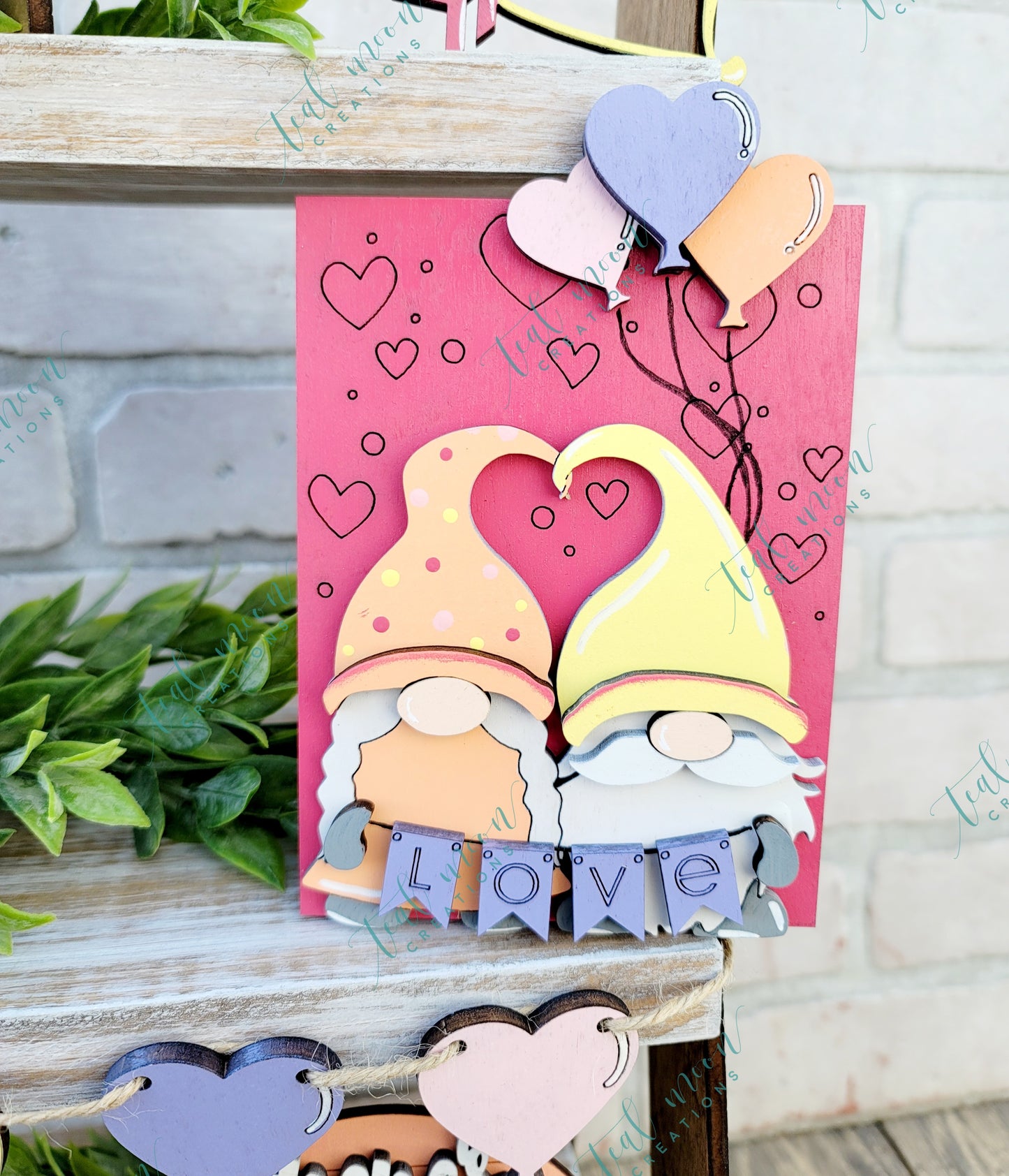 Valentine's Day Gnome Tiered Tray Set