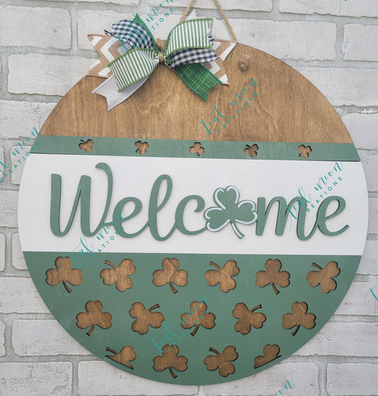 St Patrick's Day Welcome Door Hanger- wholesale