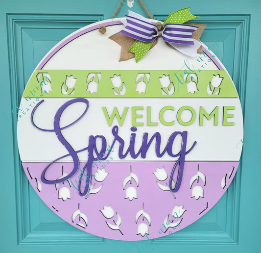 Welcome Spring Door Hanger