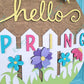 Hello Spring Fence Door Hanger