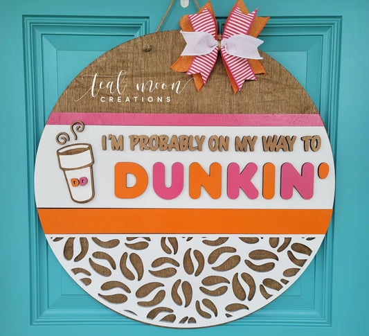 Dunkin' Door Hanger- wholesale