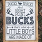 Ducks Trucks & Eight Point Bucks | That's What Little Boys Are Made Of | Nursery Sign | Boys Room Decor