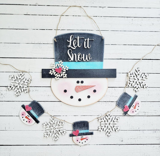 Snowman Door Hanger/ Snowman Banner- wholesale
